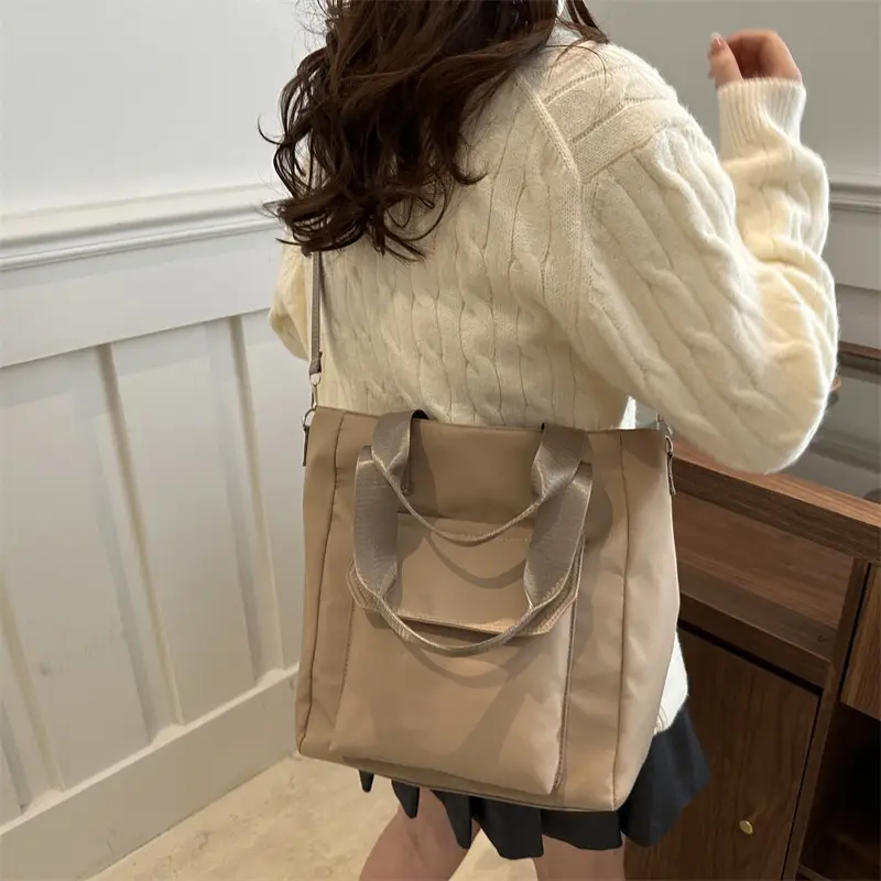 Women's White Canvas Shoulder Bag 2025 Spring - Image 8