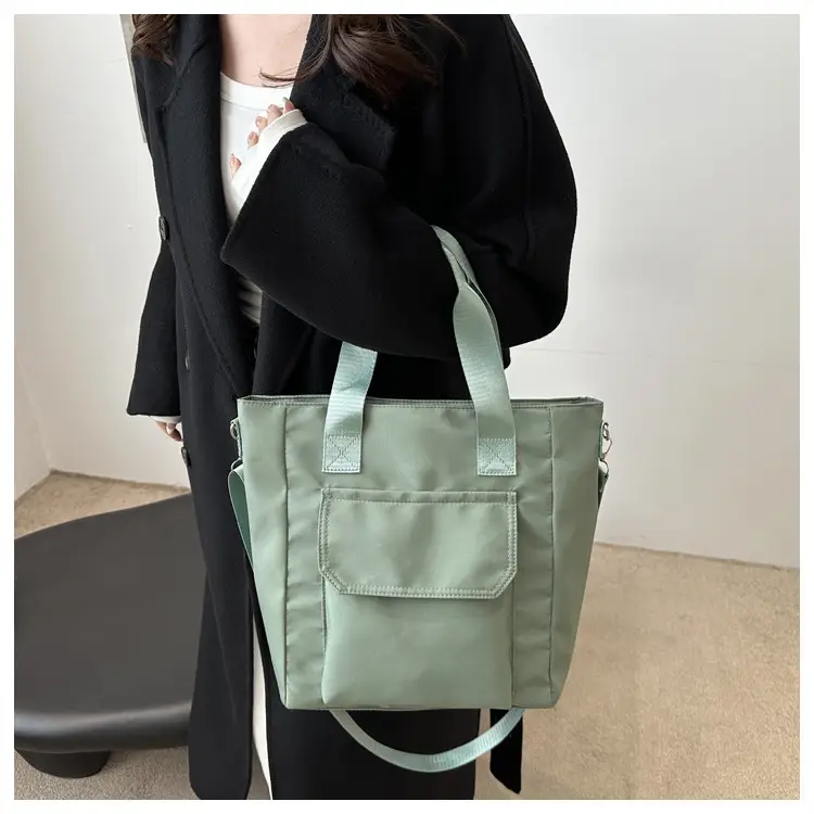 Women's White Canvas Shoulder Bag 2025 Spring — feature 11