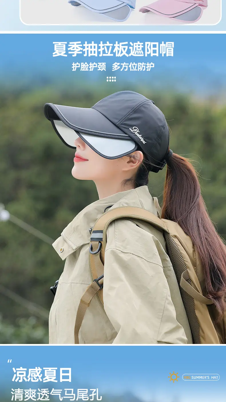 Women Sun Hat with Large Brim & Waterproof Design — feature 6