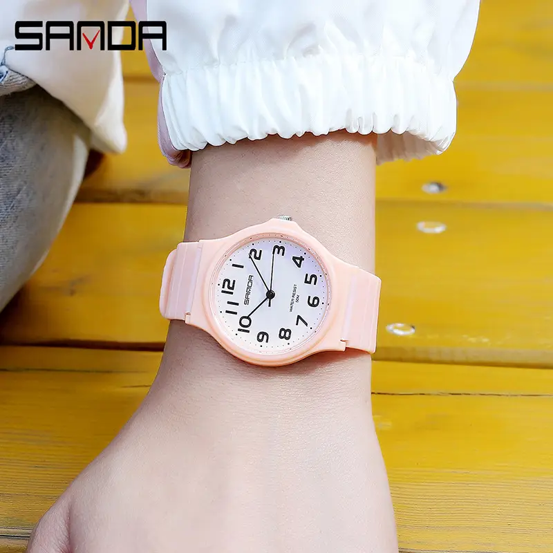 Sanda Black Waterproof Sports Watch for Men Women - Image 24