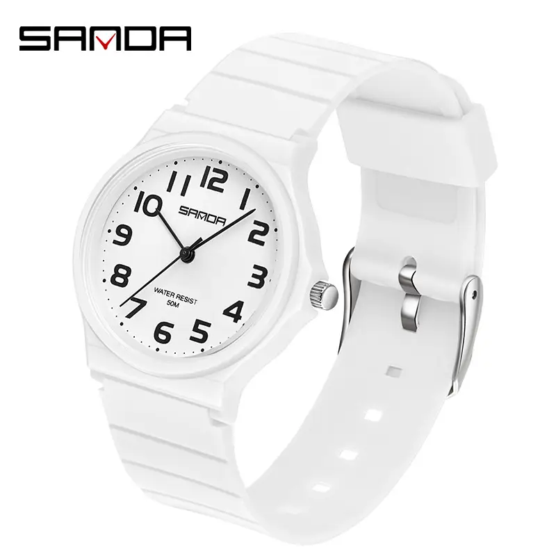 Sanda Black Waterproof Sports Watch for Men Women - Image 6