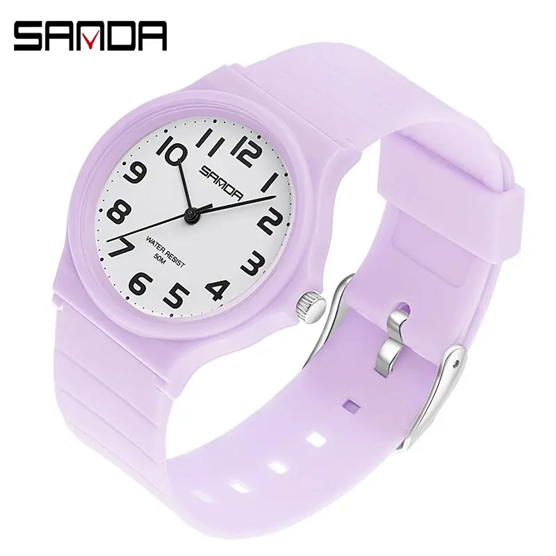 Sanda Black Waterproof Sports Watch for Men Women - Image 7