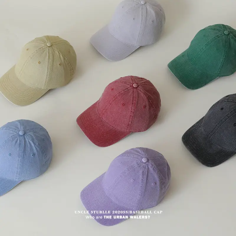 Women Pure Color Light Baseball Caps Washable Cotton - Image 5