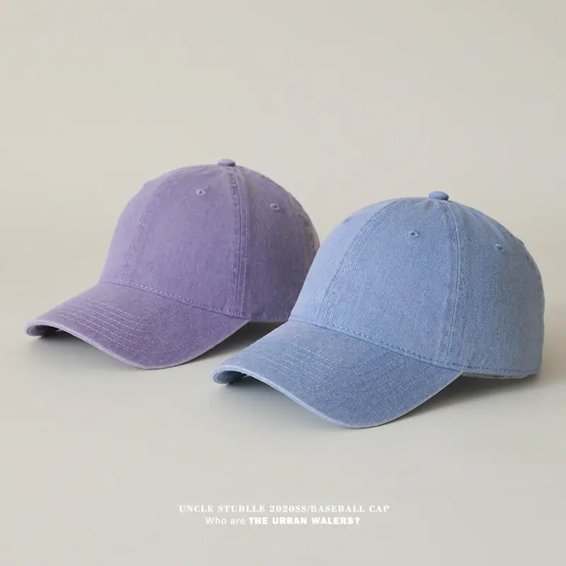 Women Pure Color Light Baseball Caps Washable Cotton - Image 6
