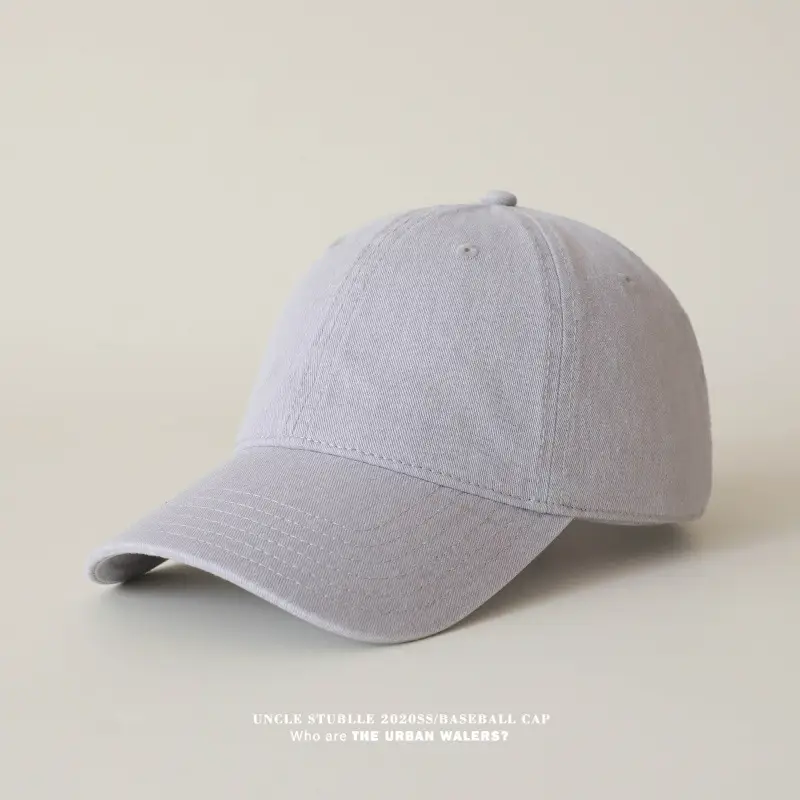 Women Pure Color Light Baseball Caps Washable Cotton — feature 3