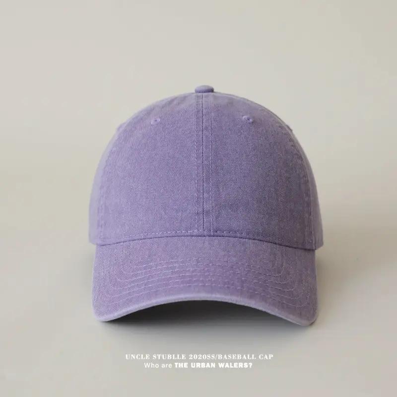 Women Pure Color Light Baseball Caps Washable Cotton — feature 4