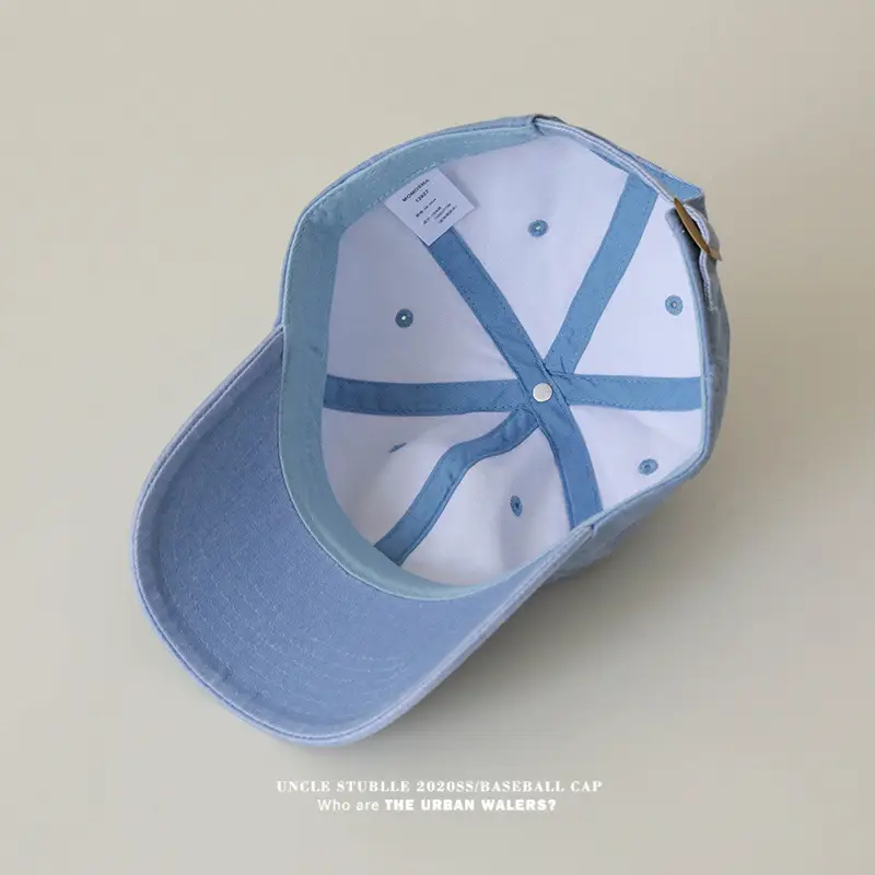 Women Pure Color Light Baseball Caps Washable Cotton — feature 7