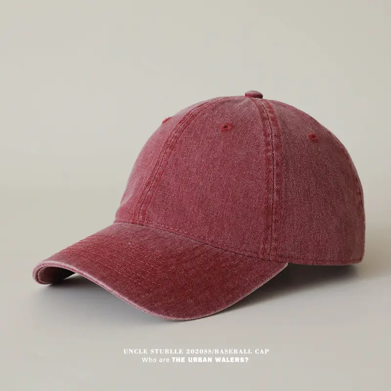Women Pure Color Light Baseball Caps Washable Cotton — feature 9