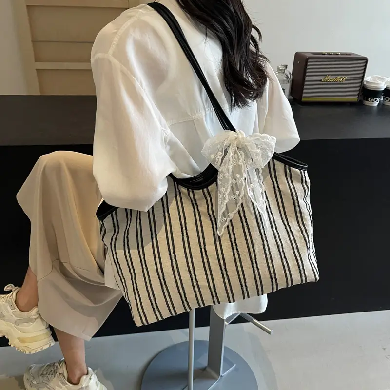 Striped Shoulder Bag for Women Spring 2025 - Image 5