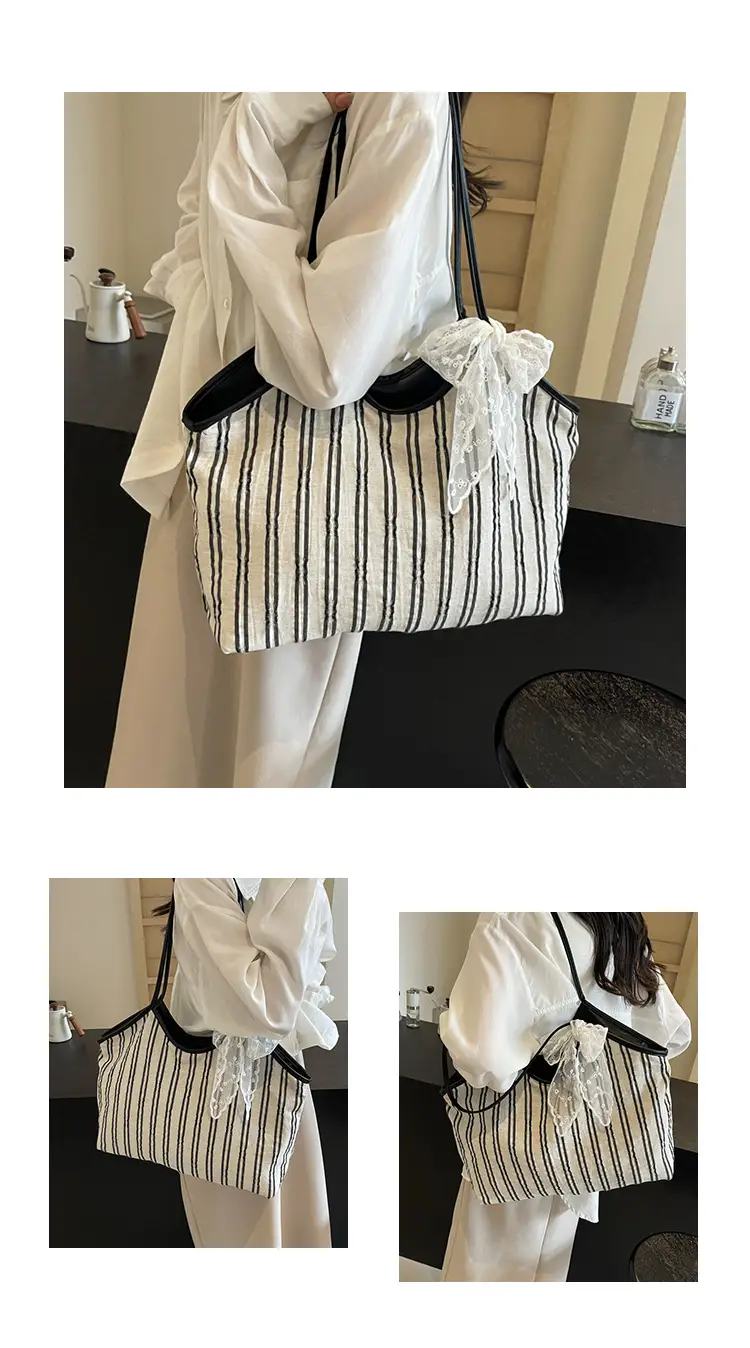 Striped Shoulder Bag for Women Spring 2025 — feature 10