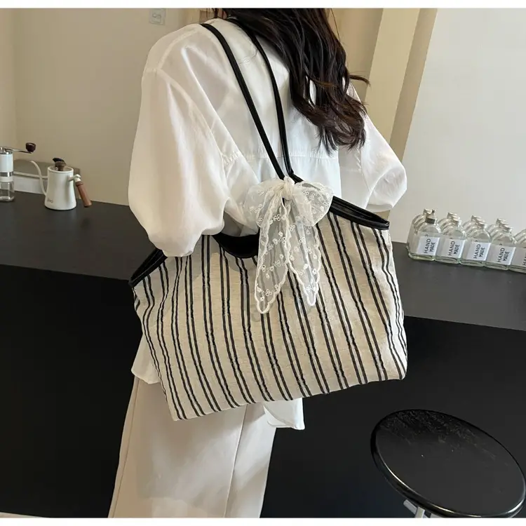 Striped Shoulder Bag for Women Spring 2025 — feature 24