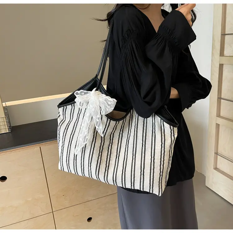 Striped Shoulder Bag for Women Spring 2025 — feature 36