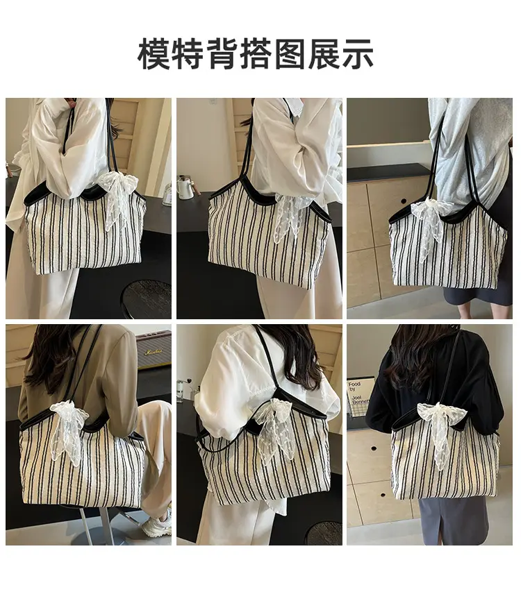 Striped Shoulder Bag for Women Spring 2025 — feature 9