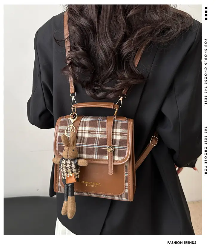 British Style Plaid Shoulder Bag for Women 2025 — feature 2