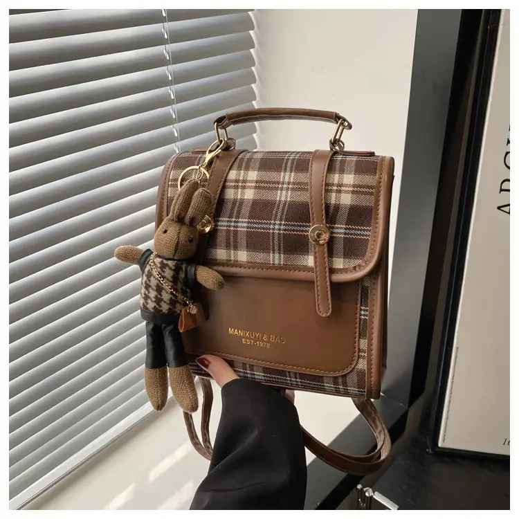 British Style Plaid Shoulder Bag for Women 2025 — feature 21