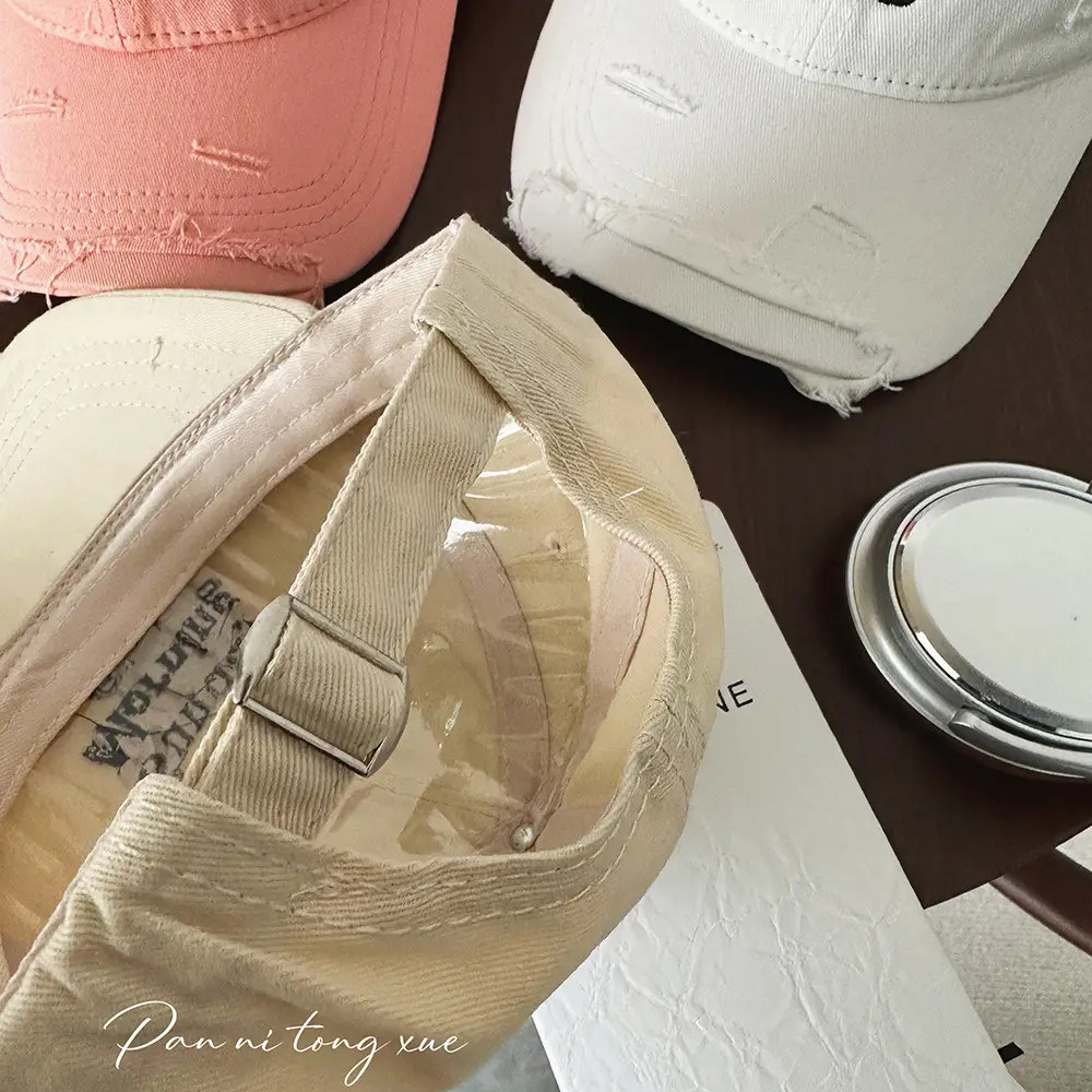 Sunday Morning Club Washed Cap Men Women Beige