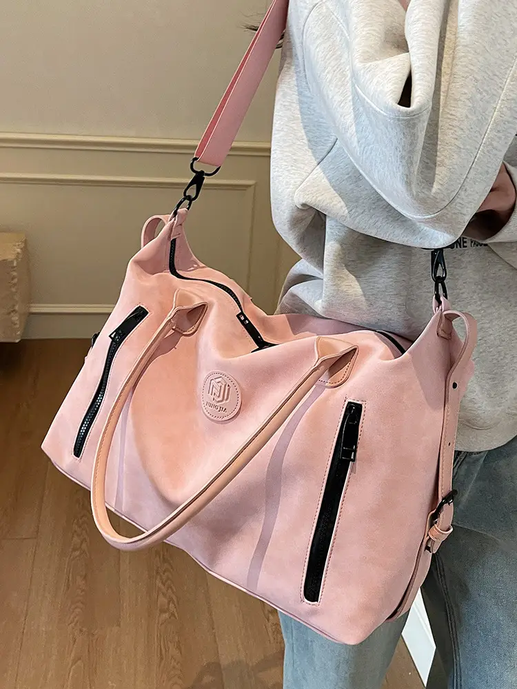 Pink Crossbody Tote Bag for Women Large Capacity Travel - Image 10