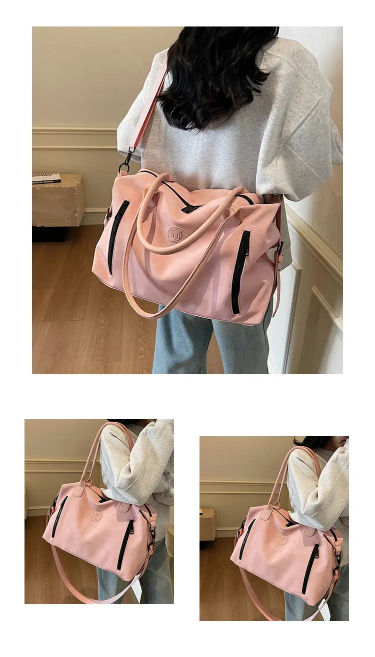 Pink Crossbody Tote Bag for Women Large Capacity Travel — feature 15