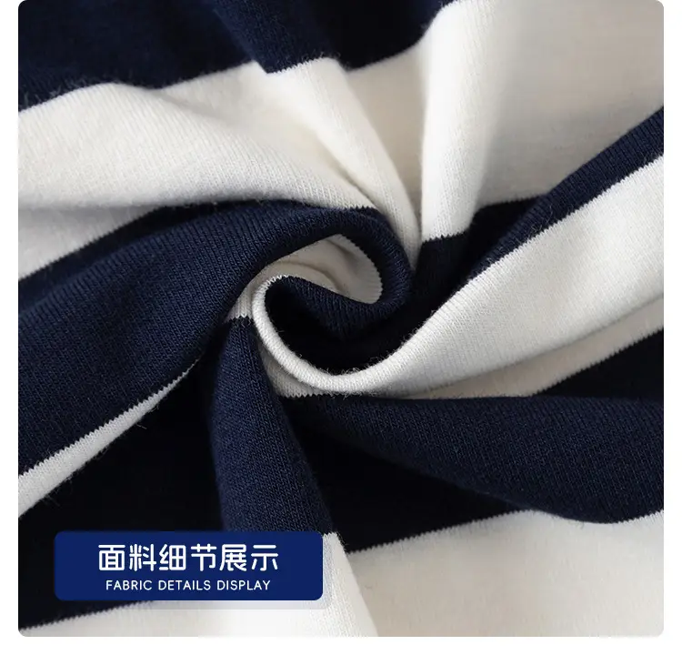 2025 Boys Striped Polo Shirt Navy White Kids Casual Short Sleeve — feature 13