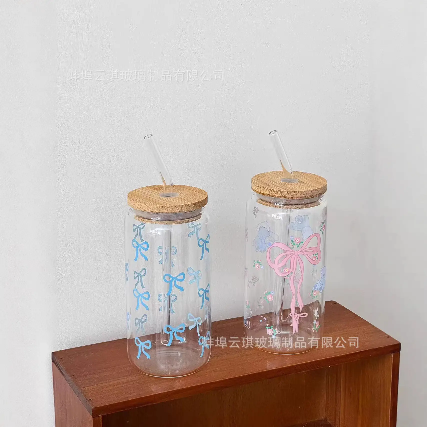 Cross-Border Cute Glass Cup with Lid & Decal - Image 20
