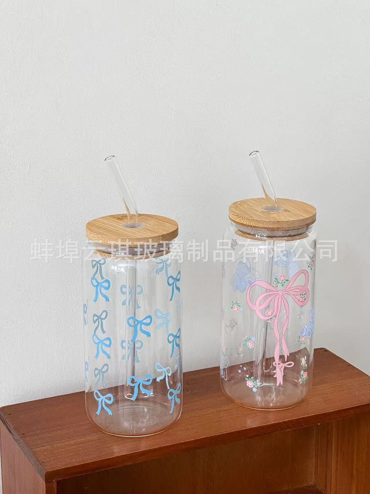 Cross-Border Cute Glass Cup with Lid & Decal — feature 13