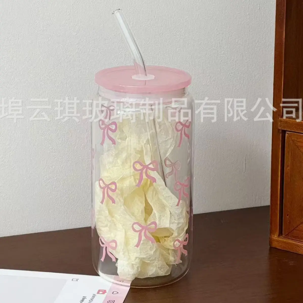 Cross-Border Cute Glass Cup with Lid & Decal - Image 7