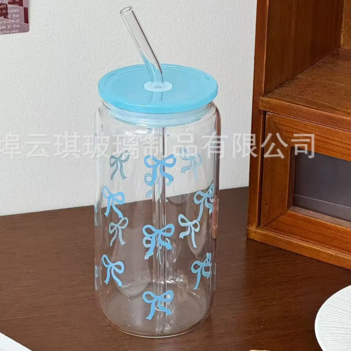 Cross-Border Cute Glass Cup with Lid & Decal - Image 8