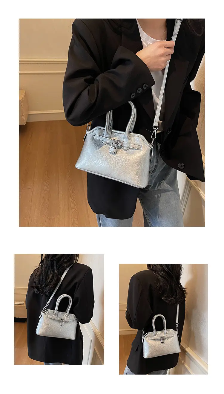 White Retro Shell Shoulder Bag for Women — feature 11