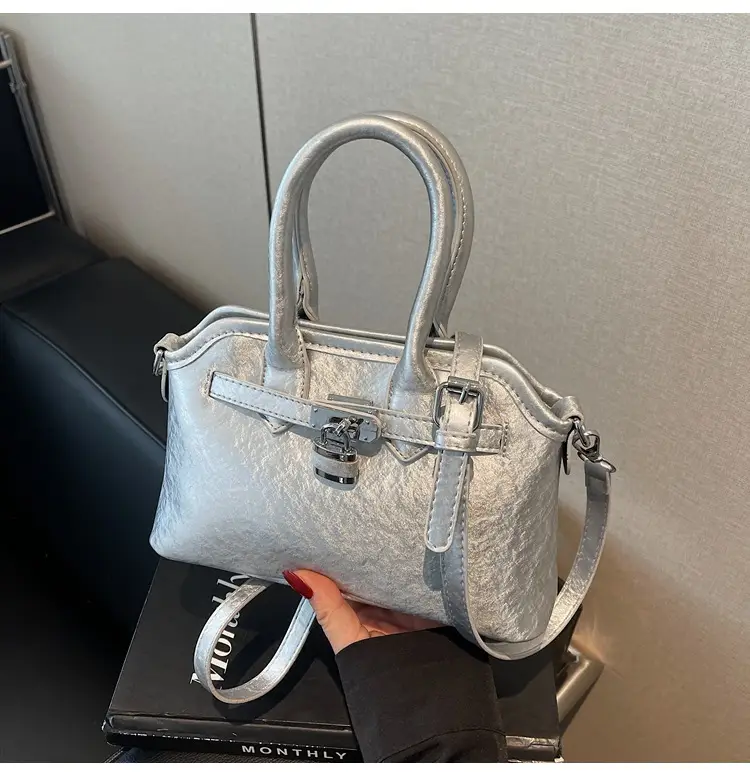 White Retro Shell Shoulder Bag for Women — feature 24