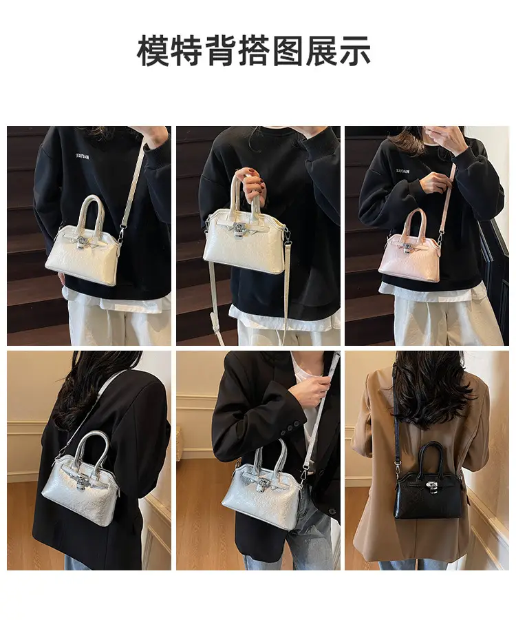 White Retro Shell Shoulder Bag for Women — feature 8