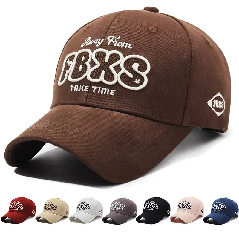 Brown FTX Time Letter Embroidered Cap for Men - Image 9