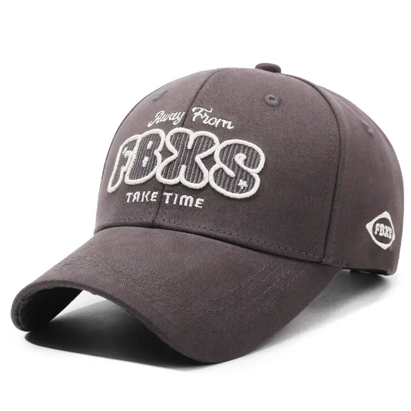 Brown FTX Time Letter Embroidered Cap for Men - Image 2