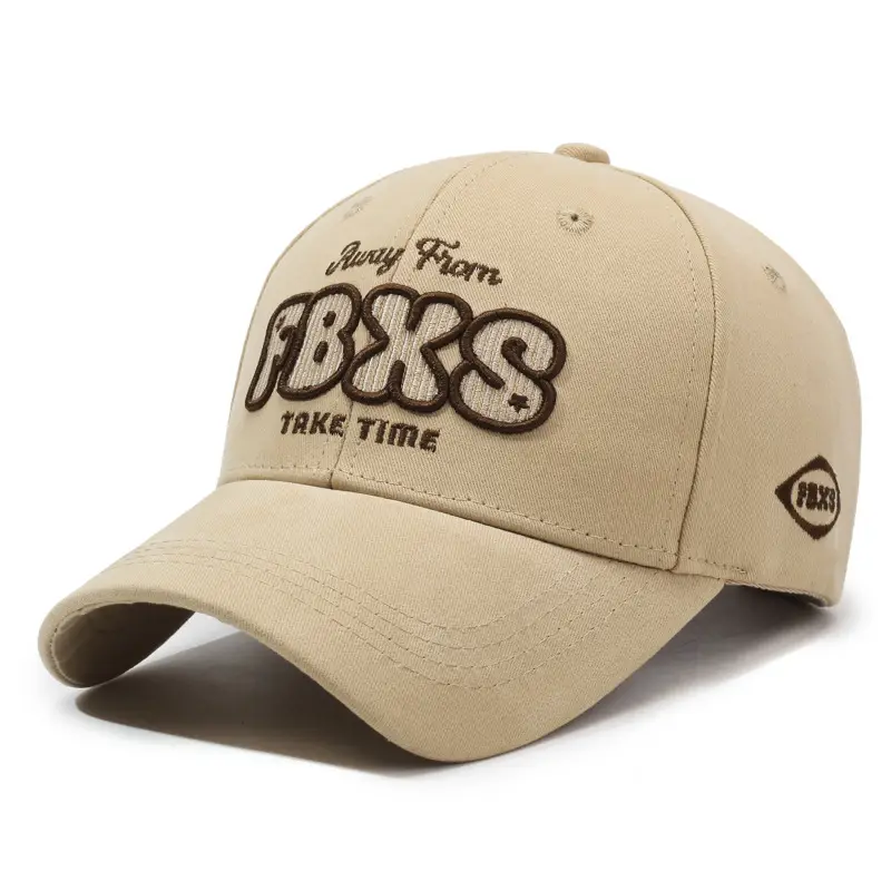 Brown FTX Time Letter Embroidered Cap for Men - Image 7