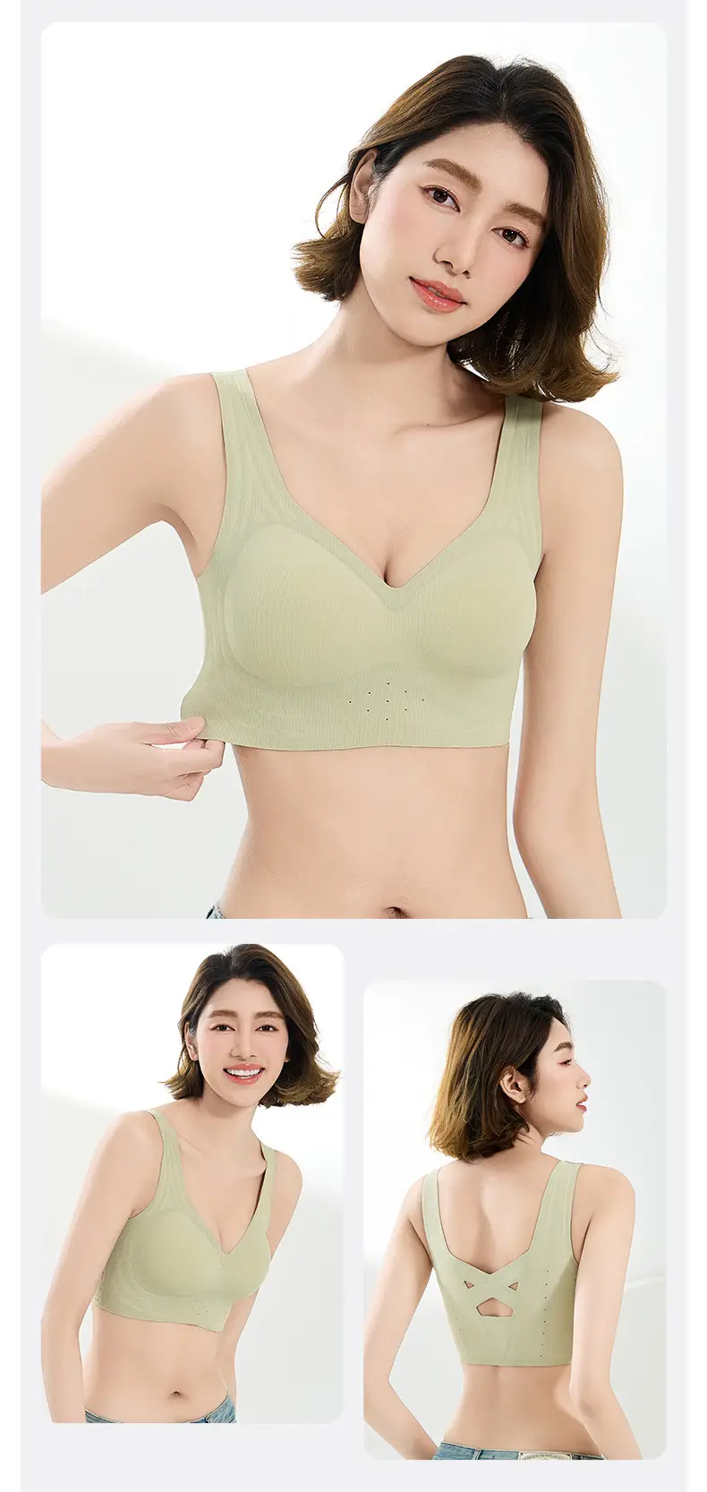 Women's Seamless Back Underwear Spring Summer New Soft Support — feature 21