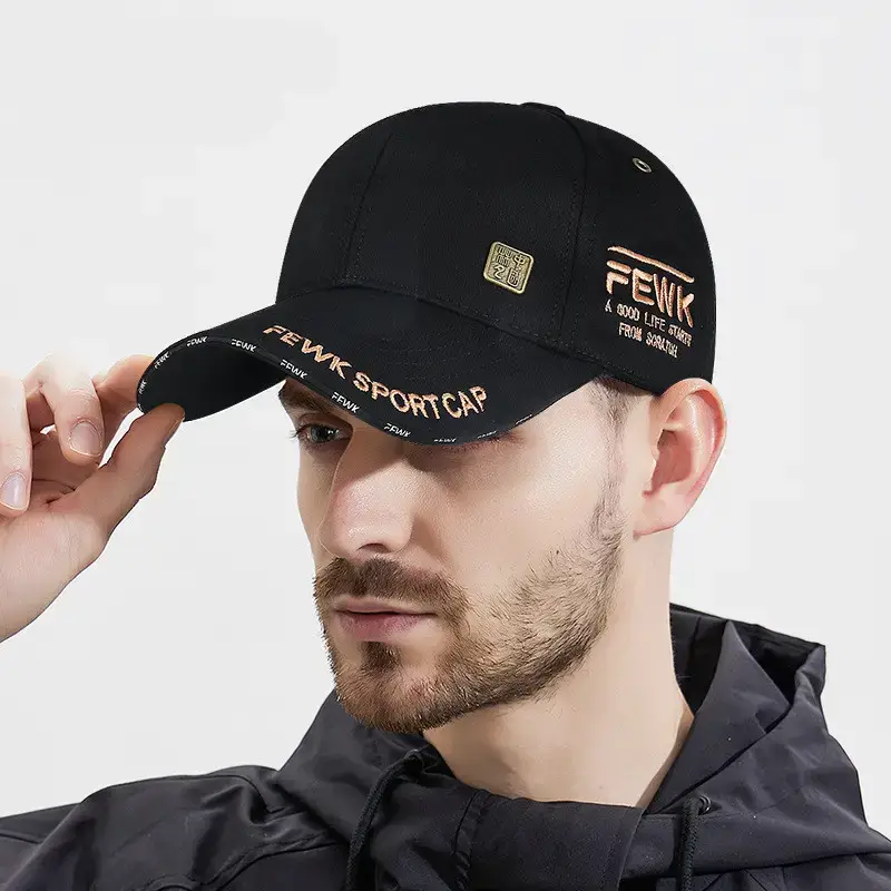 Men's FEWK Baseball Cap Black Bronze Sunshade - Image 5