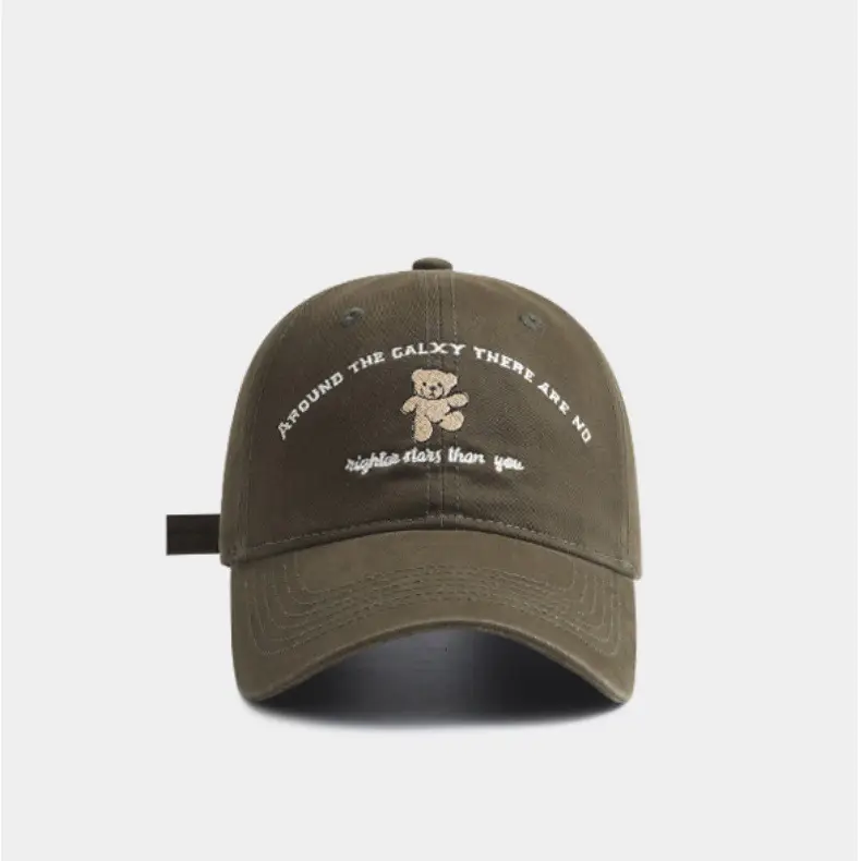 Women White Dancing Bear Cap Small Korean Wide Bristle — feature 5