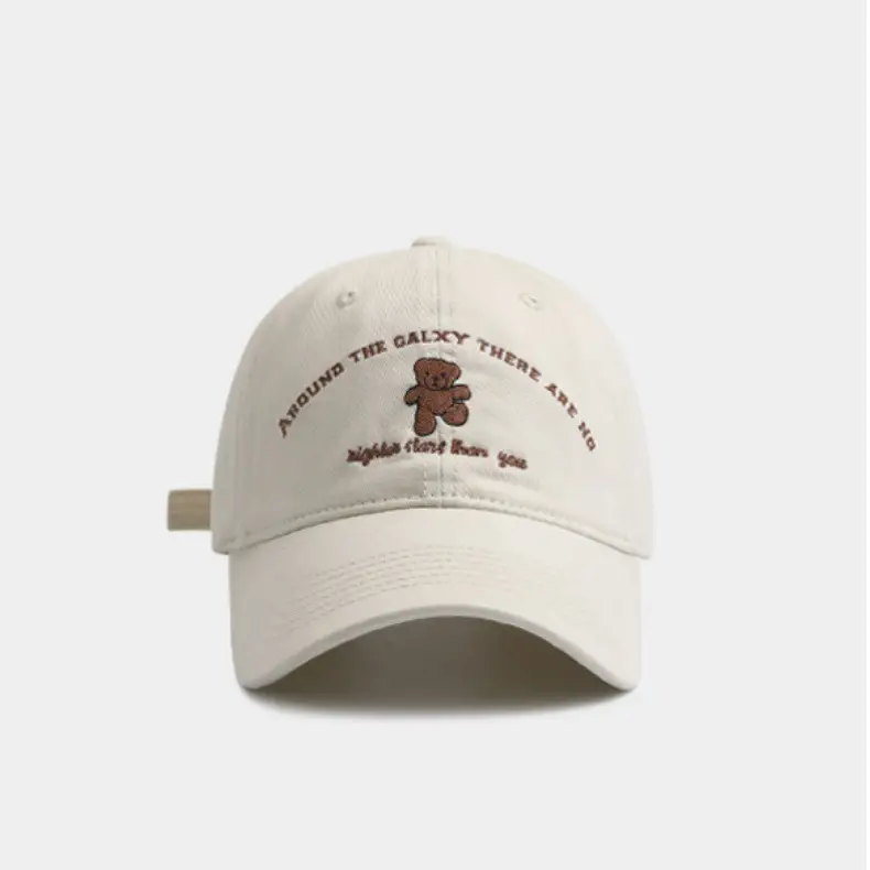 Women White Dancing Bear Cap Small Korean Wide Bristle — feature 7