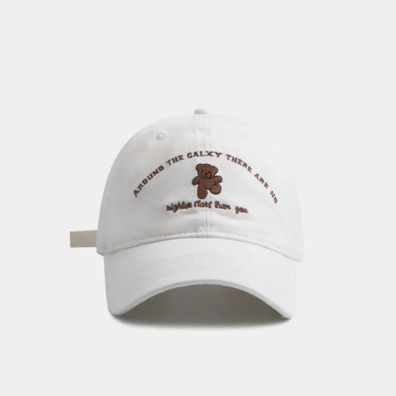 Women White Dancing Bear Cap Small Korean Wide Bristle — feature 8