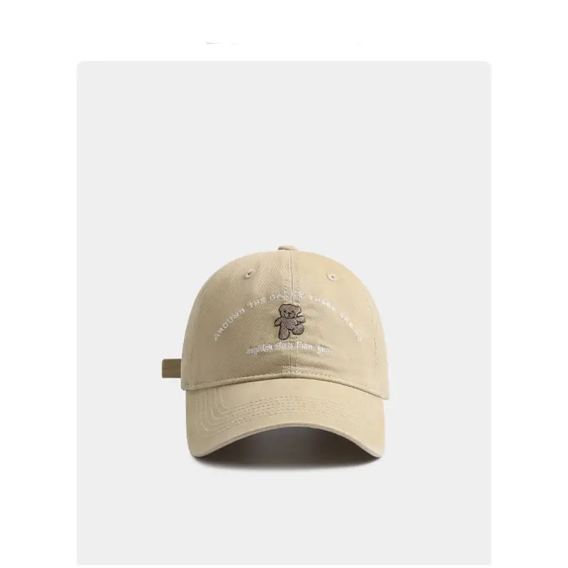 Women White Dancing Bear Cap Small Korean Wide Bristle - Image 3