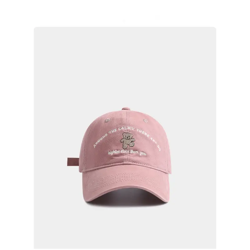 Women White Dancing Bear Cap Small Korean Wide Bristle - Image 4