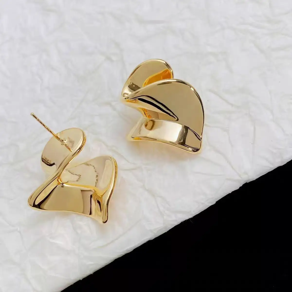 Gold & Silver Irregular Geometric Earrings for Women — feature 3