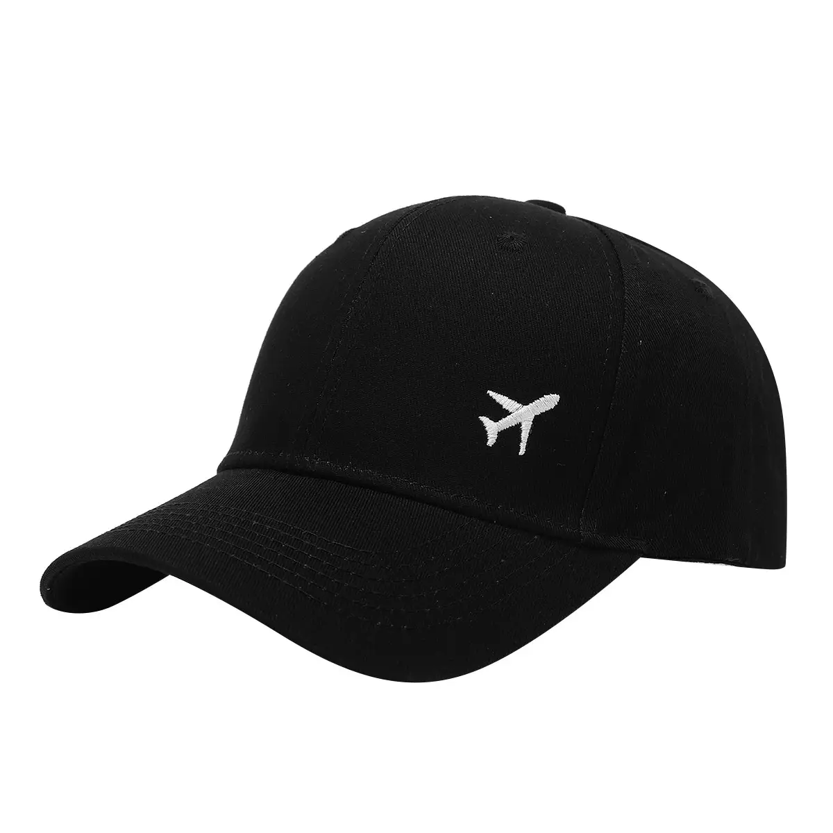 Men's Red Embroidered Baseball Cap with Airplane Logo - Image 11