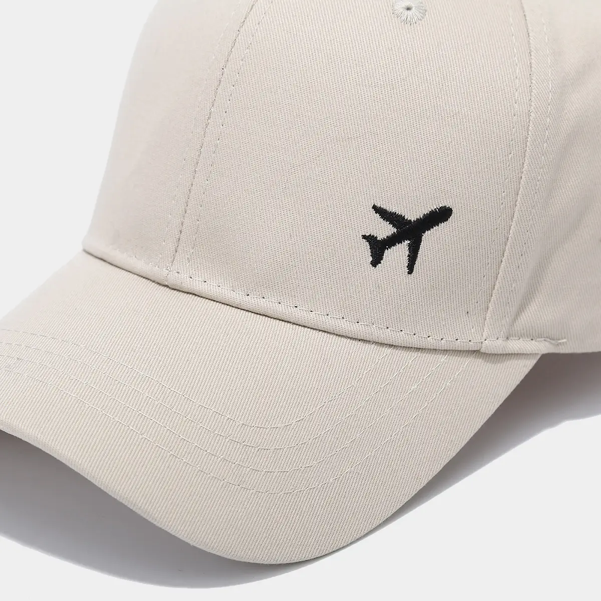 Men's Red Embroidered Baseball Cap with Airplane Logo — feature 11