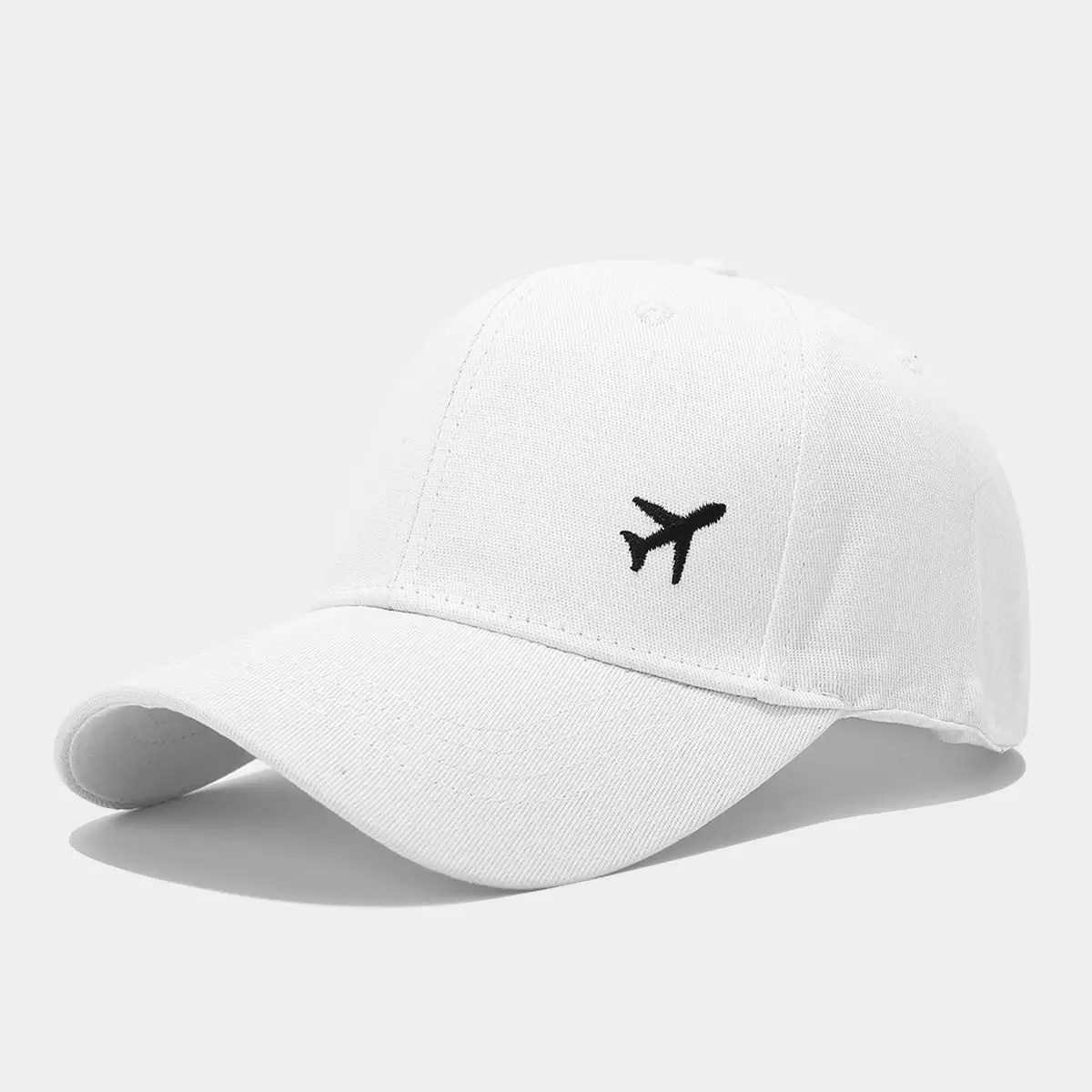 Men's Red Embroidered Baseball Cap with Airplane Logo - Image 2