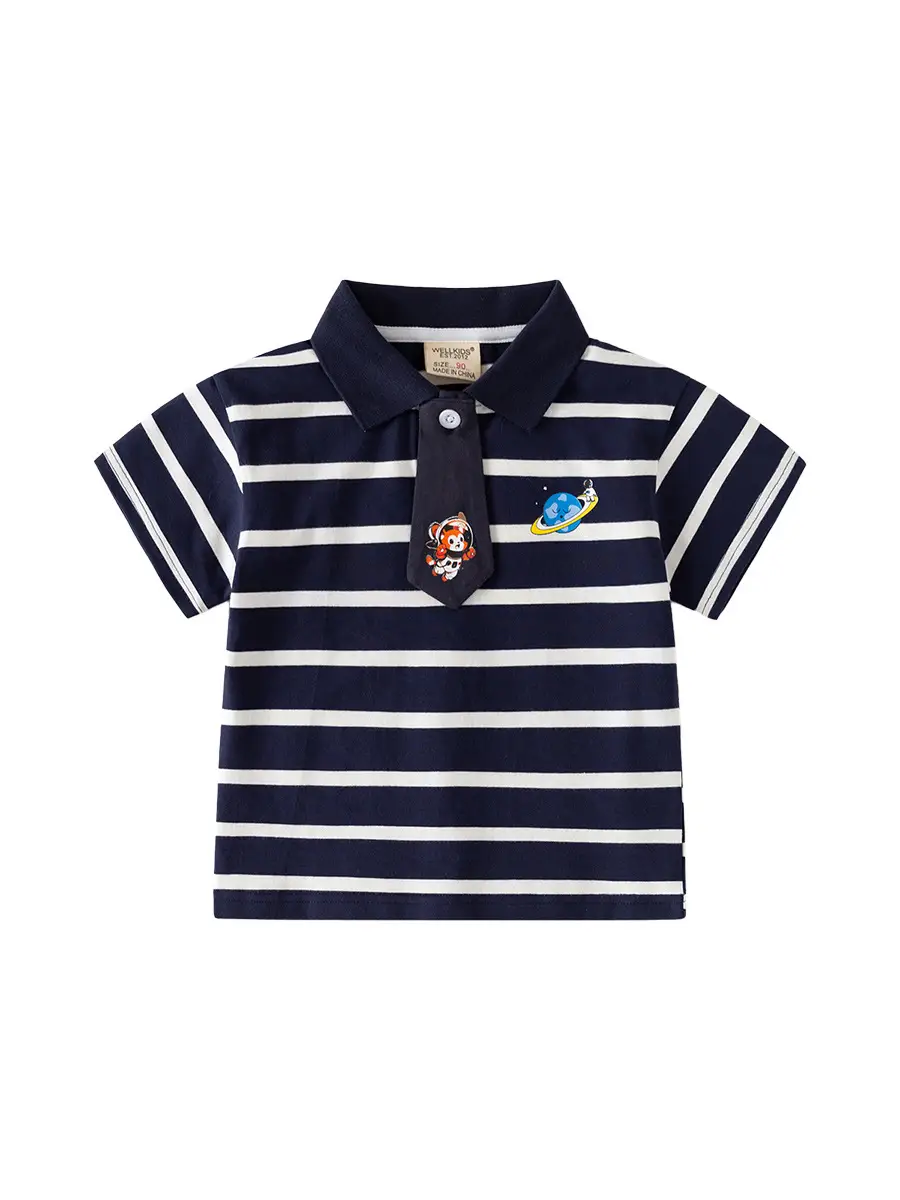 Boys Striped Polo Shirt 2025 Korean Summer - Image 7