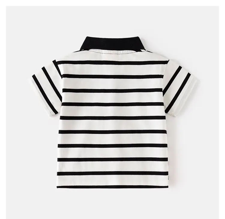 Boys Striped Polo Shirt 2025 Korean Summer — feature 9