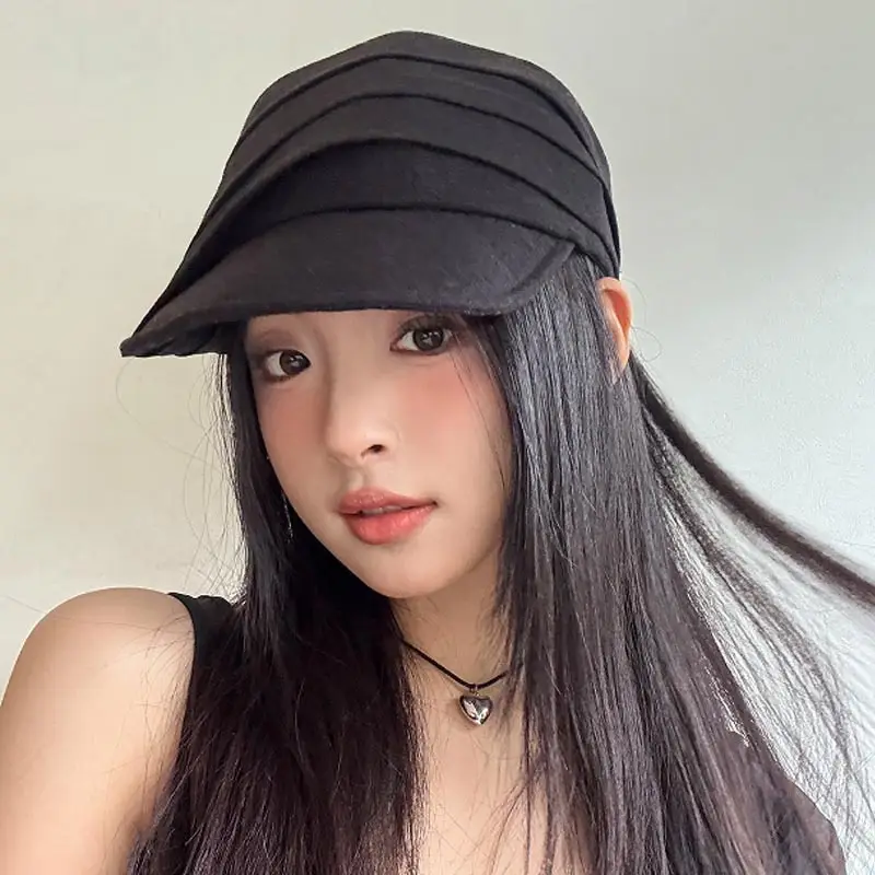 Japanese Style Sunscreen Cap Women Hemp Cap Octagonal - Image 3