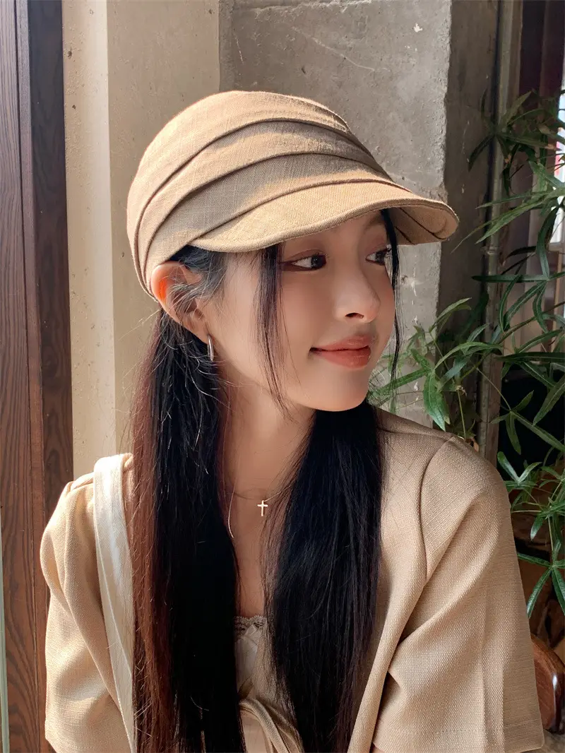 Japanese Style Sunscreen Cap Women Hemp Cap Octagonal — feature 4