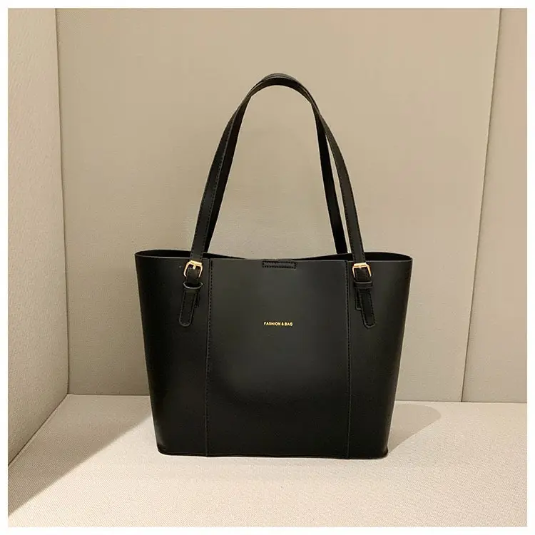 Vintage Brown Beige Shoulder Tote Bag for Women