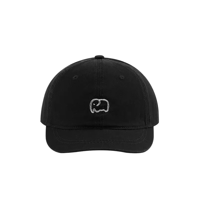 Black Baseball Cap with Cute Elephant Embroidery - Image 11